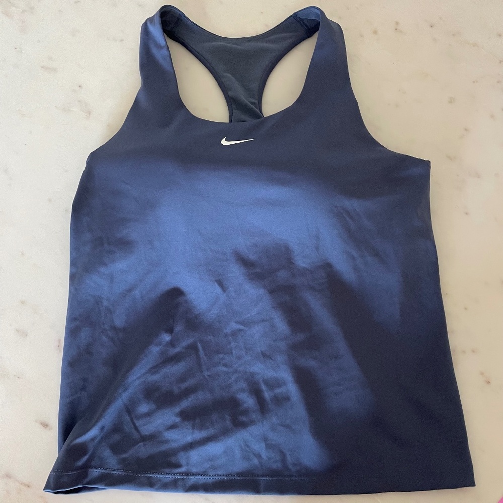 Nike Swoosh Bra Tank Top Blue Size XL